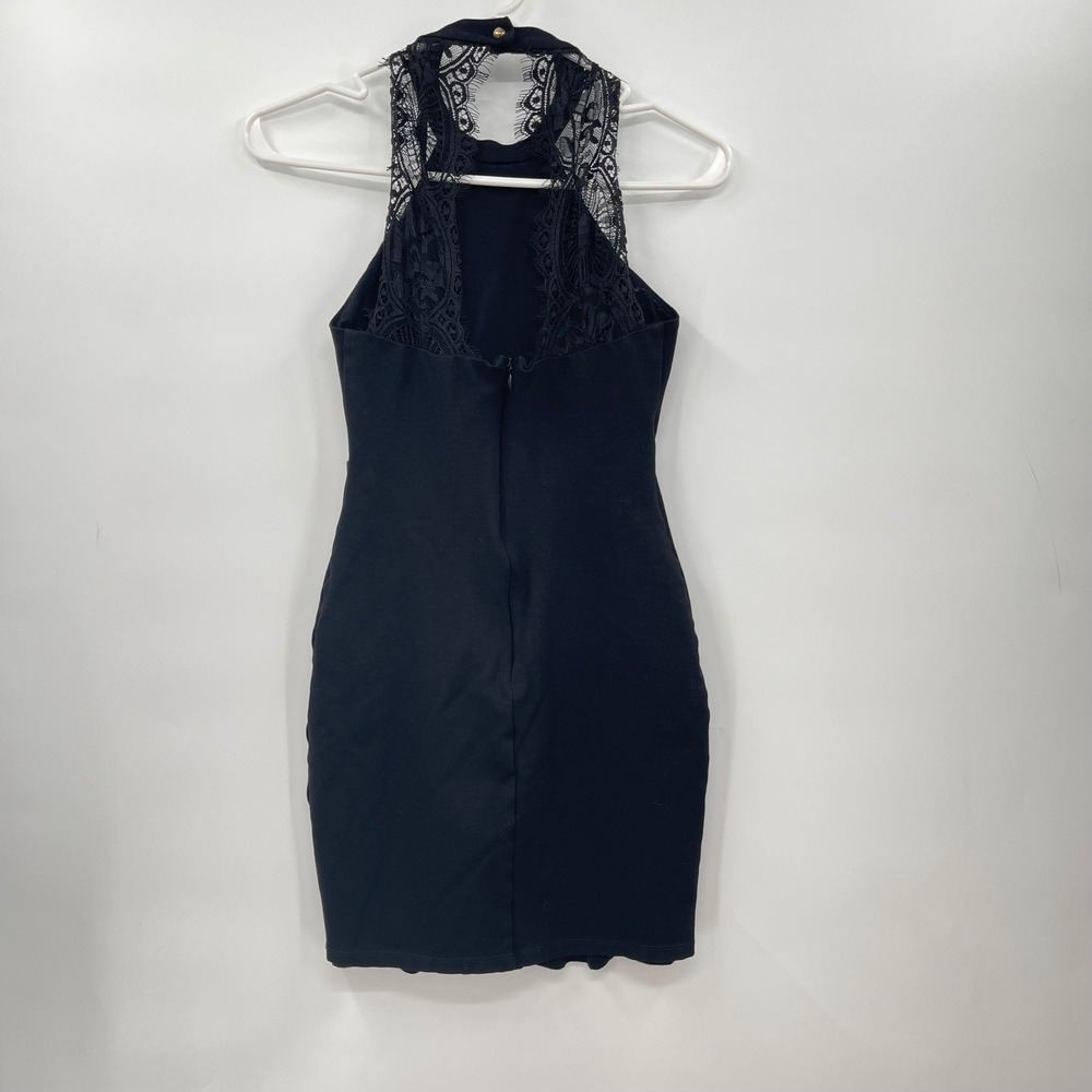 Lulus Women's Size‎ S Black Lace Halter Bodycon Party Cocktail Mini Dress - Picture 9 of 12